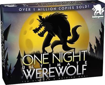 Bezier Games One Night Ultimate Werewolf | Fast 10-Minute Social Deduction and Bluffing | Hidden Roles Mystery Party for Adults and Kids | 3-10 Players