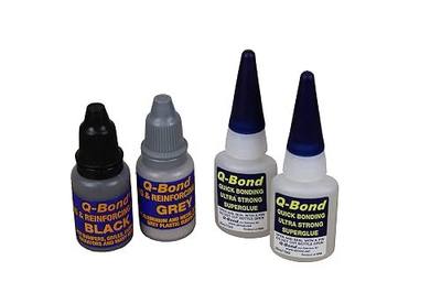 K Tool International 90002 Q Bond Ultra Strong Adhesive Kit for Garages, Repair Shops and, DIY, Repairs Hard Plastics/PVC/Metals, (2) Adhesive Bottles, (1) Plastic and (1) Metal Reinforcing Powders