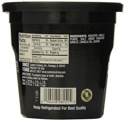 Custom Culinary Gold Label Base, Roasted Garlic, 1 Pound