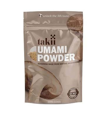 Takii Umami Powder, Shiitake Mushrooms, 1 Pack 3.5 Ounce Pouch | Add Instant Flavor and Depth to All Your Favorite Dishes