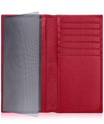 Access Denied Genuine Leather Checkbook Cover For Women & Men - Checkbook Holder For Duplicate Checks Card Wallet RFID