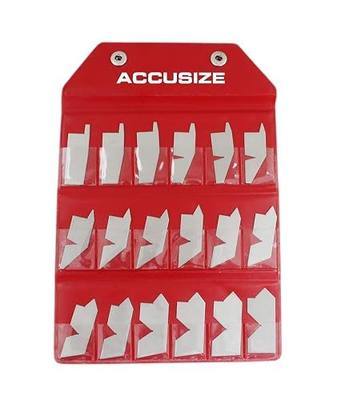 Accusize Industrial Tools 18 Pc Angle Gauge Set, 3602-5050 | 18 Gages With 8 Gaging Surfaces Each, +/-0.5 Deg Accuracy, Fitted Case, 3602-5050