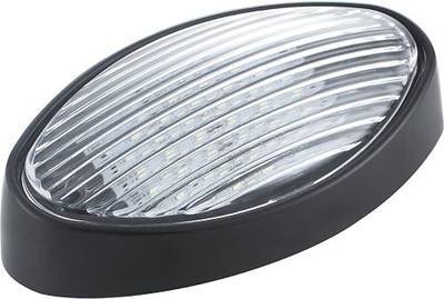 Green Long Life LED RV Porch Lights (Black, Oval)