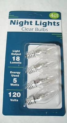Home Life Essentials Night Light Clear Bulbs 4ct