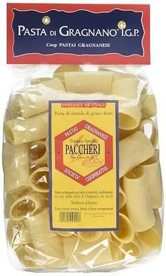 Pastai Gragnanesi Organic Paccheri Pasta di Gragnano IGP, Bronze Die Cut Artisan Italian Pasta, USDA Certified Organic Durum Wheat Semolina, Slow Dried, Product of Italy, 17.6 oz (500g)