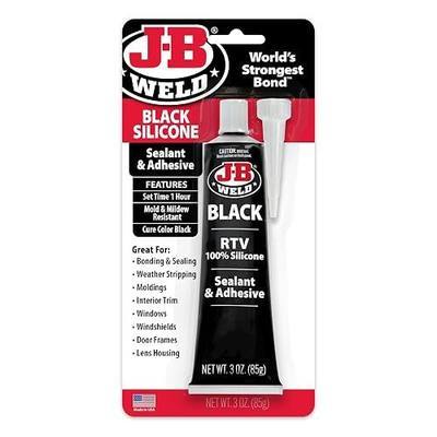J-B Weld 31319 Black RTV Silicone Sealant and Adhesive - 3 oz.