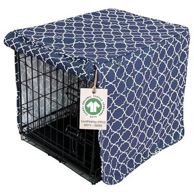 Molly Mutt Romeo & Juliet Dog Crate Cover, 100% Cotton Canvas Cover with 2 Roll-Up Panels, Ideal for Dog or Cat Crate, Durable, Washable, and Free of Harmful Chemicals, 42" x 28" x 31"