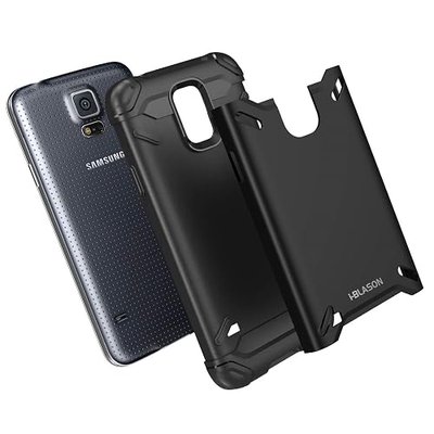 Galaxy S5 Case, i-Blason Armadillo Series 2 Layer Armored Hybrid Cover with Inner Soft Case and Hard Outter Shell AT&T, Verizon, Sprint, T-Mobile for Samsung Galaxy S5 (Black)