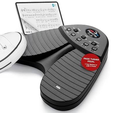 PageFlip Firefly Bluetooth Page Turner Pedal – Programmable, Illuminated Foot Pedal for iPad, Android & PC – Hands-Free Sheet Music Control – Works with forScore, OnSong, MobileSheets & 100+ Apps