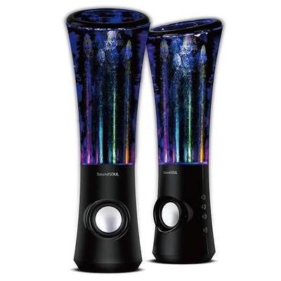SoundSOUL Dancing Water Speakers LED Speakers Water Fountain Speakers (Silver)