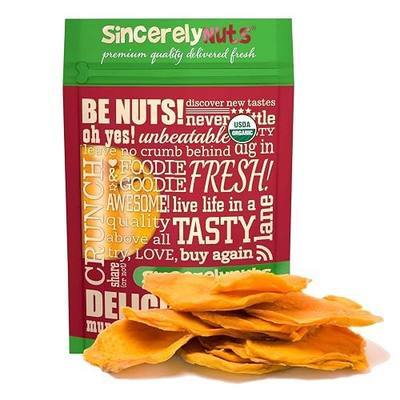 Sincerely Nuts Dried Organic Mango Slices (2 LB)- Gluten-Free Food, Vegan, and Kosher Snack-Nutritious and Satisfying Tropical Fruit-High in Vital Nutrients-Healthy Alternative for Sweet Tooth