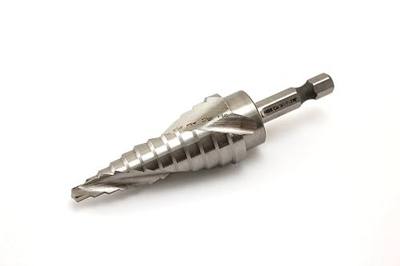 TEMO M35 Cobalt Spiral Flute Step Drill Unibit, 12 Size 3/16 Inch to 7/8 Inch, 1/4 Inch Hex Shank