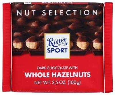 Ritter Sport Dark Chocolate with Whole Hazelnuts - 3.5 oz