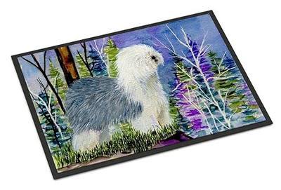 Caroline's Treasures SS8641JMAT Old English Sheepdog Doormat 24x36 Front Door Mat Indoor Outdoor Rugs for Entryway, Non Slip Washable Low Pile, 24H X 36W