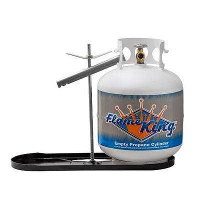 Flame King Dual RV Propane Tank Cylinder Rack for RVs and Trailers for 20lb Tanks - KT20MNT (Tanks Sold Separately)