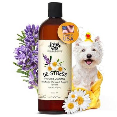 Dog Shampoo and Conditioner De-Stress Lavender & Chamomile 16 Fl Oz Dog Shampoo Itchy Skin Relief Hypoallergenic Aromatherapy Dog Shampoo for Smelly Dogs with Aloe Vera & Oatmeal by Gerrard Larriett