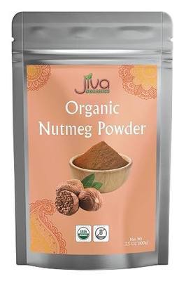 Jiva Organics Organic Nutmeg Powder 3.5 oz (100g) – Ground Nutmeg from Sri Lanka – Non-GMO, Pure & Aromatic Spice for Baking, Cooking, Lattes & Desserts