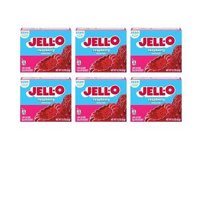 Jell-O Raspberry Sugar-Free Gelatin Mix (0.3 oz Boxes, Pack of 6)