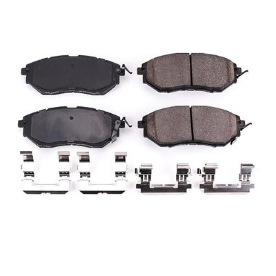 PowerStop Front Brake Pads for Subaru B9 Tribeca 2006-07 |Forester 2014-17 |Legacy 2005-19 |Outback 2010-19 |Tribeca 2008-14 - Z17 Ceramic Brake Pads with Installation Hardware, 17-1078