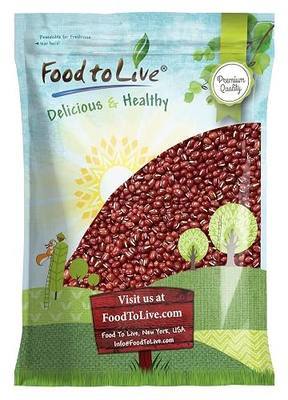 Food to Live - Adzuki Beans, 15 Pounds Whole Dried Azuki Beans (Red Mung Beans), Raw, Vegan, Kosher, Sproutable, Bulk. Rich in Minerals, Dietary Fiber and Protein.