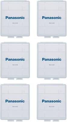 Eneloop Panasonic BQ-CASE6SA Battery Storage Cases with 4AA or 5AAA Battery Capacity, 6 Pack