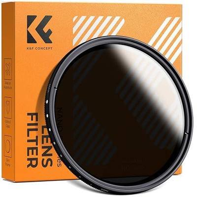 K&F CONCEPT 67mm Variable ND2-400 Lens Filter (1-9 Stops) for Camera Lens | Ultra Slim Adjustable Neutral Density Filter with Microfiber Cleaning Cloth (B-Series) FN101