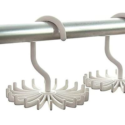 3 Pack Twirl Ties Rack Hanger Closet Organizer Hook Holder (White) | headband