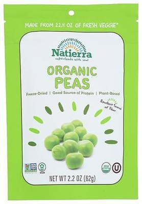 NATIERRA Nature's All Foods Organic Freeze-Dried Peas | Non-GMO & Vegan | 2.2 Ounce