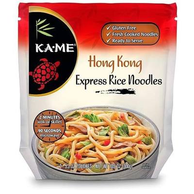 Ka-Me Gluten Free Rice Noodles - Hong Kong Express Noodles Ready To Serve (Pack of 6)