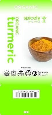 Spicely Organic Turmeric 1 Lb Bag