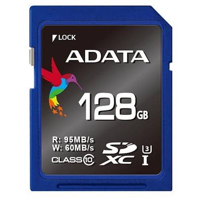 ADATA Premier Pro 128GB Read 90 MB/s and Write 85 MB/s SDXC UHS-I U3 Class 10 Memory Card (ASDX128GUI3CL10-R)