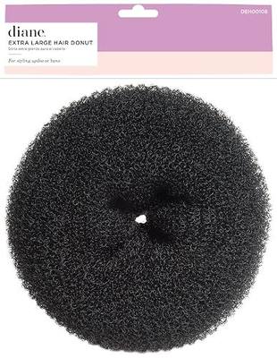 Diane Jumbo Hair Donut for Updos and Sock Bun Hairstyles, Lightweight and Flexible Hair Accessory, Hair Accessories for Women and Girls, Hair Bun Maker, 5.5”, Black