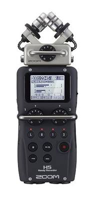 Zoom H5 4-Track Portable Recorder for Audio for Video, Music, and Podcasting, Stereo Microphones, 2 XLR/TRS Inputs, USB Audio Interface, Battery Powered