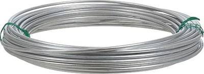 OOK Solid Steel Utility Wire, 9 Gauge x 50ft, 1 Coil, Silver | Galvanized steel, Solid core supports up to 165lb, For fencing, trellises, garden, garage, workshop, or farm use