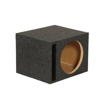 Q Power 10 Inch Subwoofer Box, Vented Speaker Box for in-Car Audio