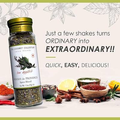 The Gourmet Collection Seasoning Blend & Spice Collection: Herbes De Provence Spice Blend with Lavender: Salt-free: Chicken, Fish Soups: 156 Servings.