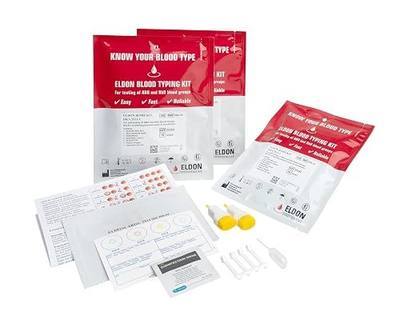 Eldoncard Blood Typing Kit, 3 Test Pack, Know Your Blood Type, Accurate Instant Home Testing, Determine A, O, B, Rhs-D Negative & Positive Groups | Know Your Blood Type, Accurate Instant Home Testing, Determine A, O, B, Rhs-D Negative & Positive Groups