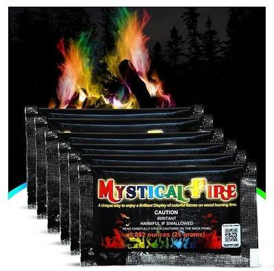 Mystical Fire Color Changing Packets – Colorful Fire Changer Packets 50pk | 50-pack color changing fire packets creates colorful flames in fire pits and camp fire. Easy to use, long-lasting effect