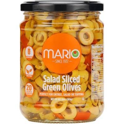 Mario Camacho Foods Salad Sliced Spanish Manzanilla Olives, 10 Ounce (Pack of 6)