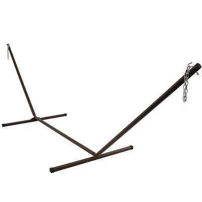Sunnydaze Double Hammock Stand for Outside - 400-Pound Capacity Indoor/Outdoor Hammock Frame - Bronze Powder-Coated Finish - 15-Foot