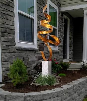 Statements2000 Metal Art Sculpture Stunning Indoor & Outdoor Garden Decorative Lawn Home Decor Elegant & Aesthetic Patio Statue Outside Steel by Jon Allen -Copper 48inch w/Black Base