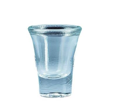 Glass Communion Cup with Beveled Lip