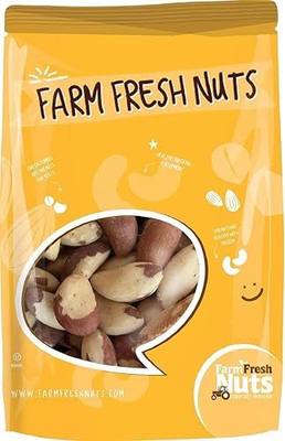 Dry Roasted Brazil Nuts with Healthy Himalayan Salt (1 Lb.) - Oven Roasted to Perfection - Vegan & Keto Friendly - Handpicked for Freshness - Farm Fresh Nuts Brand
