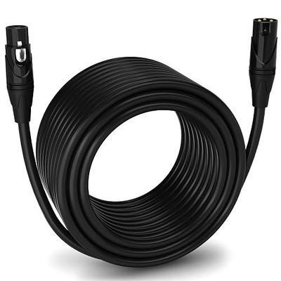 LyxPro 100 ft Balanced XLR Mic Cable, Male to Female, Black