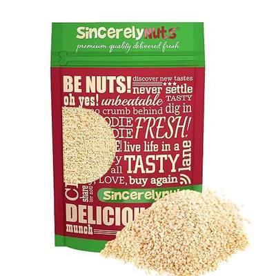 Sincerely Nuts Hulled Sesame Seeds A Heart Healthy Snack Rich in Fiber, Minerals Antioxidants Source of Plant Based Protein Gluten Free Kosher, Bulk 5LB Bag