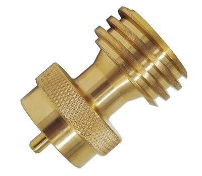 Steak Saver 1 lb to 20 lb Propane Tank Adapter for Grill with 1 lb Cylinder | 1"-20 Female Throwaway Cylinder adapter fits QCC1 POL hose and regulator to connect a 1 lb tank to gas grill or propane tree