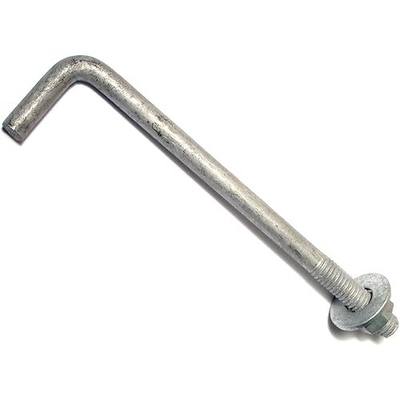 Hard to Find Fastener Hot Dip Galvanized Anchor Bolts, Sturdy Steel Anchors for Concrete, Cement, Asphalt in Construction, 3/8-16 x 6, Pack of 25