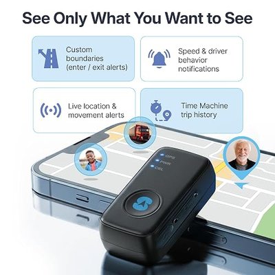 Spytec Atlas GPS Tracker for Vehicles & Kids (Subscription Required) | Up to 14-Day Battery Life | Waterproof Magnetic Case, Geofencing, Portable Real Time Mini GPS Car Tracker w/Lifetime Support