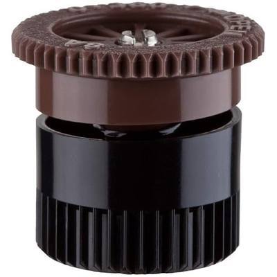 Hunter 8A Adjustable Lawn Sprinkler Nozzle, 8 ft Radius, 0°-360° Arc | 8 ft adjustable spray nozzle for pop-up sprinkler bodies with 0°-360° arc, brown top, filter screen, and hand adjustment