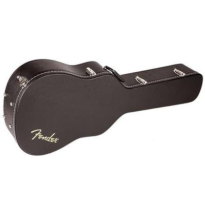 Fender Flat-Top Dreadnought Hard Shell Acoustic Guitar Case, Padded, Black
